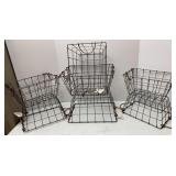 (7) Metal Copper Handle Storage Baskets