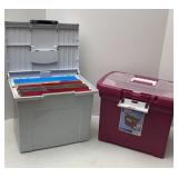 (2) Plastic File Boxes