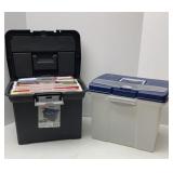 (2) Plastic File Boxes