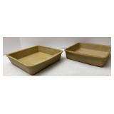 Pampered Chef Stoneware 9.5in sq Bakers