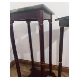 2 Marble Top Plant Stand