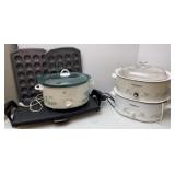 Presto Electric Griddle & 3 Crock Pots