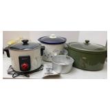 Emerson Multi-Cooker (unused) & 3 Crock Pots