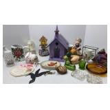 Birdhouse, Musical Globe, Figures, Ash Trays