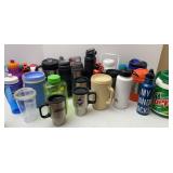 Large Box of Coffee Cups & Water Bottles