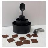 Pampered Chef pan scrapers, utensil holder