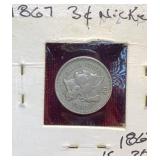 1867 3 Cent Nickel (VF)