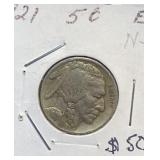 1921 Buffalo Nickel (EF-40)