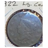 1822 Large Cent (G-4)