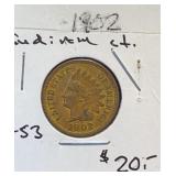 1902 Indian Cent (AU-53)