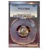PCGS 1949 Roosevelt Dime (MS-66)