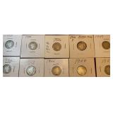 1905, 1906 & 1907 Barber Silver Dimes