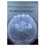 2010 American Silver Eagle with COA