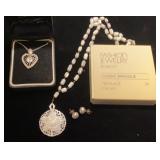Avon boxed necklace & earrings. Jeweled necklace