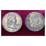 1955-D & 1963 Franklin Halves