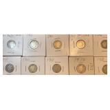 1911 & 1912 Barber Silver Dimes