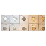 1912 Barber Silver Dimes