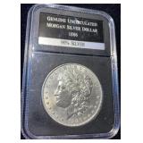 PCS Uncirculated 1886 Morgan Silver Dollar