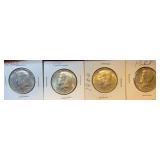 (4) 1965-66 Kennedy Half Dollar Coins (40%