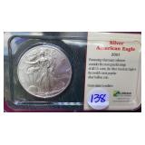 2001 American Silver Eagle Coin