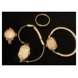 Gold filled Elgin (2) & Hamilton ladies watches