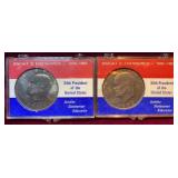 1971-D & 1972-D Eisenhower Dollar Coins