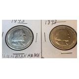 1893 Columbus Half Dollar Silver Coins
