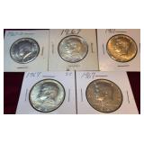 1967 & 71-D Kennedy Half Dollar Coins (40%