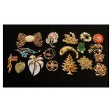 Vintage and modern brooches