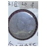 1818 Large Cent VG w/ Damage