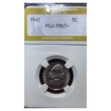1942 Jefferson Nickel (PGA PR67+)