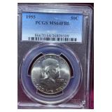 PCGS 1955 Franklin Half Dollar (MS64FBL)