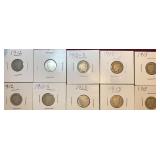 1912, 1912-S & 1913 Barber Silver Dimes