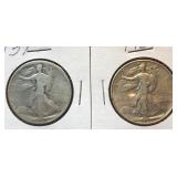1937 Walking Liberty Silver Halves