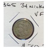 1865 3 Cent Nickel (VF)