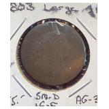 1803 Large Cent (small Date) LG-F