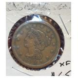 1850 Large Cent (XF)