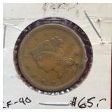 1854 Large Cent (EF-40)