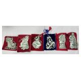 Avon Pewter Christmas Ornaments