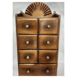 Wall Hanging Spice Shelf, 8 drawers