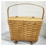 Longaberger Basket with lid, footed