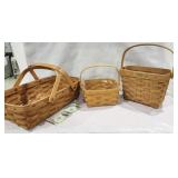 Longaberger Baskets (3) 1992 Dresden