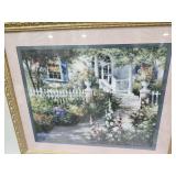Print - framed, Garden Gate Flowers