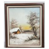 Oil Painting Winter Scene  Audrae DeJong
