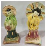 Oriental Porcelain Figures Made in USA