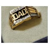 RIng,  DAD,  9.5 Size,  Sterling?