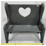 Grey wood Doll Bench