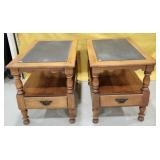 Tell City End Tables Slate Top (2)