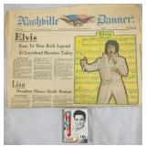 Memphis Newspaper August 17, 1977 & Elvis Cards