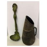 Plastic Charcoal Bucket & Aluminum Cast Decor